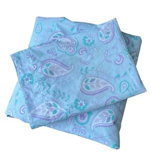 Pottery Barn KRISTEN BLUE Floral Butterfly Twin Duvet and Sham